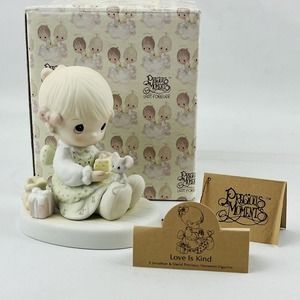 Vintage Precious Moments Love Is Kind Figurine‎ Girl Mouse 1984 Enesco E-5377